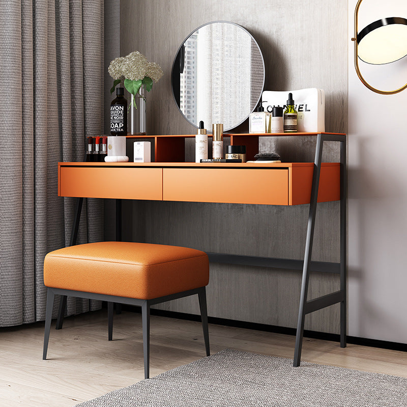 Alghero Orange MDF Makeup Vanities 47.24"D+16.53"D