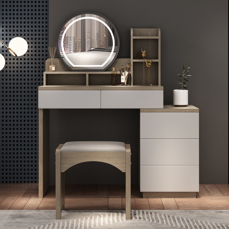 Noto Grey Solid Wood Makeup Vanity 47.24"D