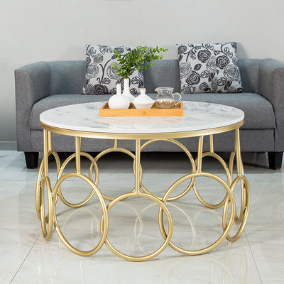 Bologna Black Marble Coffee Table 31.49"D