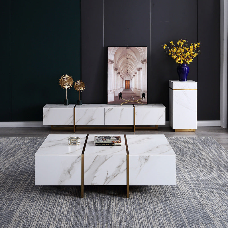 Biella White Slate TV Stand 78.74&