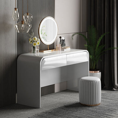 Imperia Beige Leather Makeup Vanities 39.37"D