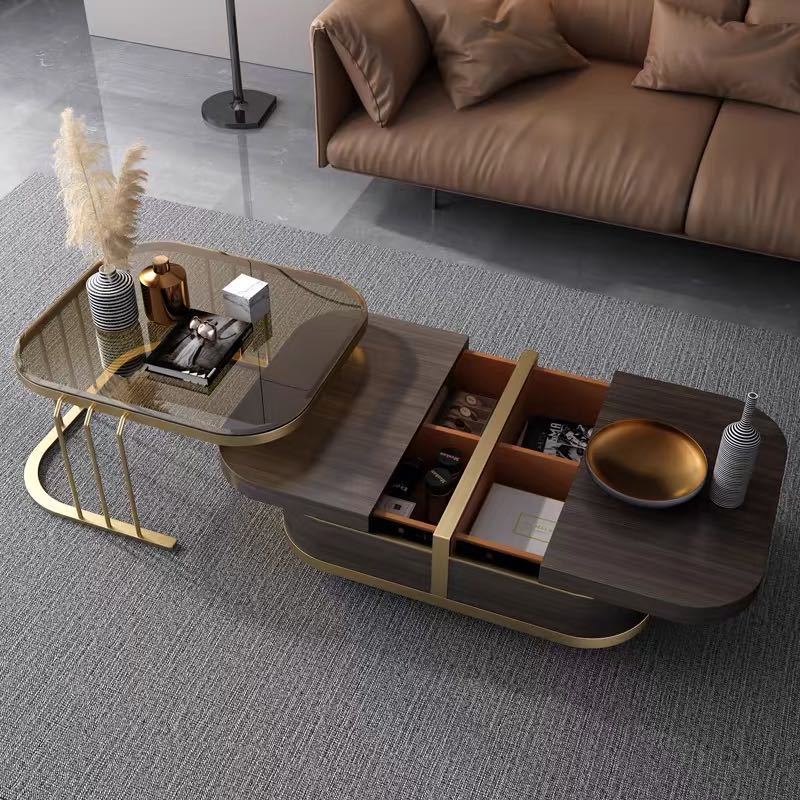 Trieste Slate Coffee Tables 41.34"D+27.56"D