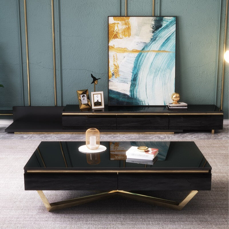 Elba Mirror Coffee Table Living Room 70.87"D+51.18"D