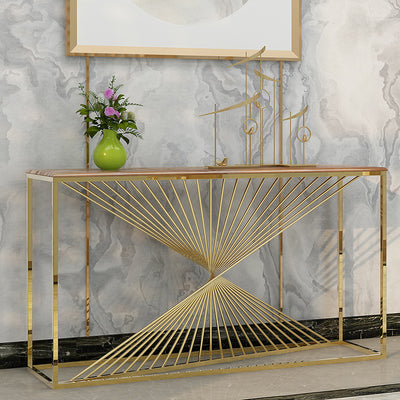 Iglesias Gold Marble Console Table 47.24"D