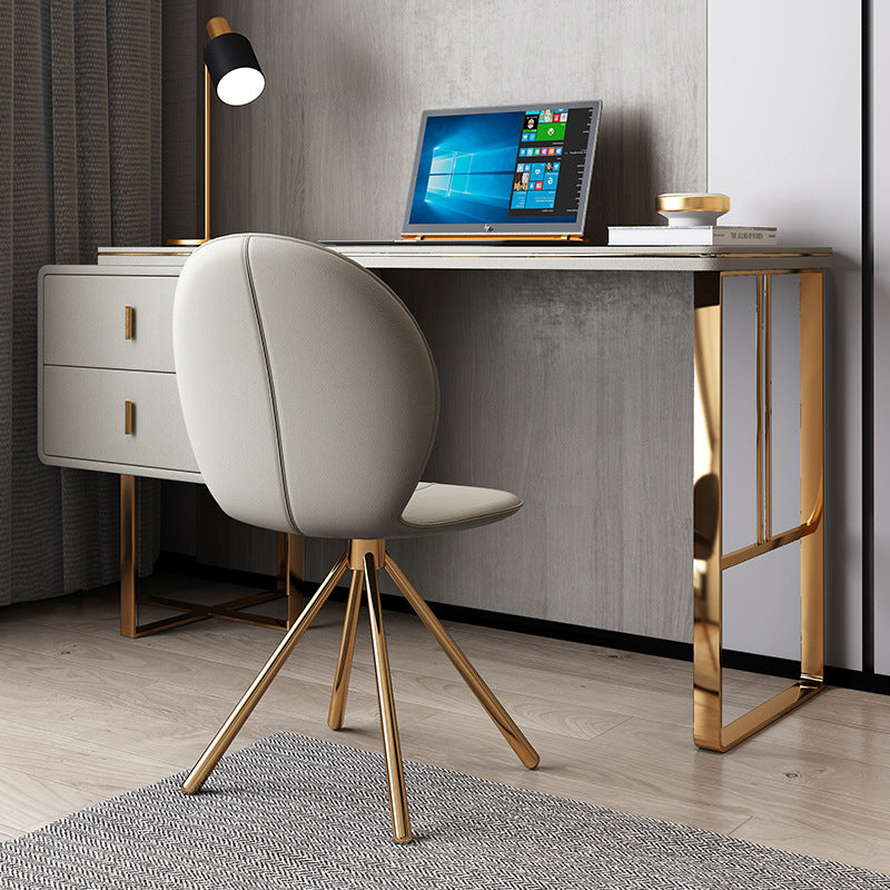 Vicenza Grey  Leather Desk 47.24"D