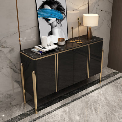 Frosinone Black Solid Wood Sideboard 47.24"D