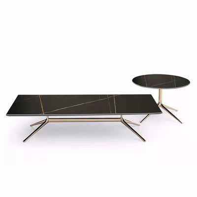 Bergamo  Slate Coffee Tables 47.24''D+23.62''D
