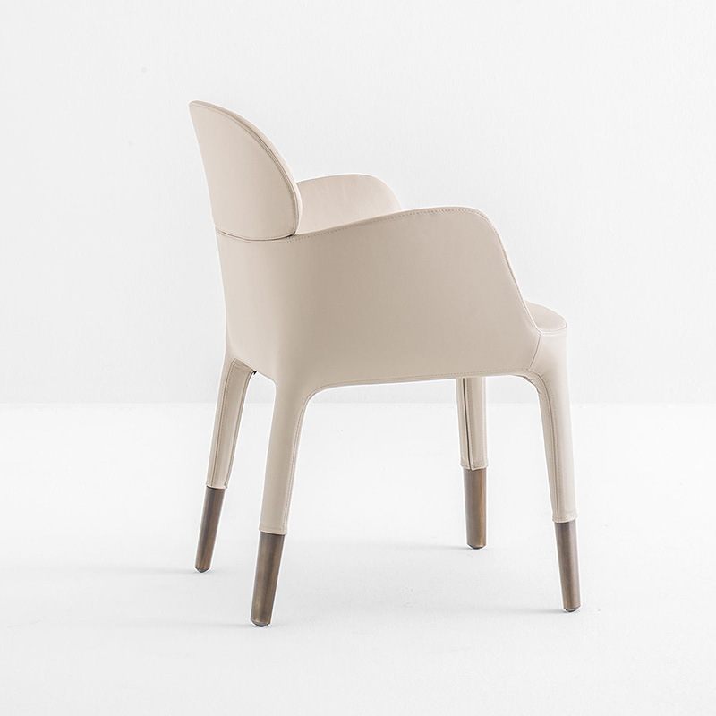 Portorosa Khaki PU Leather Dining Chairs 23.03"D