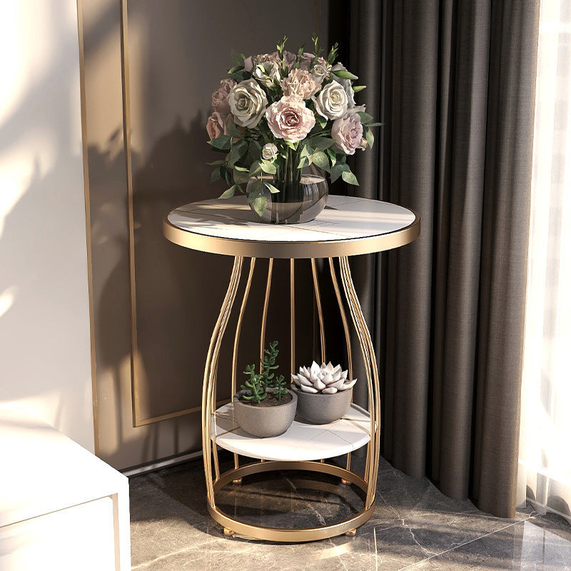 Panama Marble Side Table 19.68"D