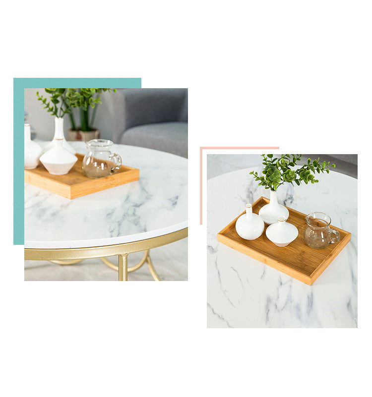 Bologna Black Marble Coffee Table 31.49"D
