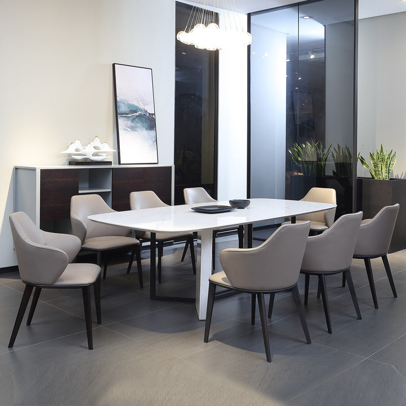 Pomezia Microfiber leather Dining Chairs 21.26"D (with 2 chairs)