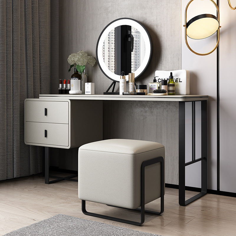 Formia Beige Solid Wood Makeup Vanities 47.24"D