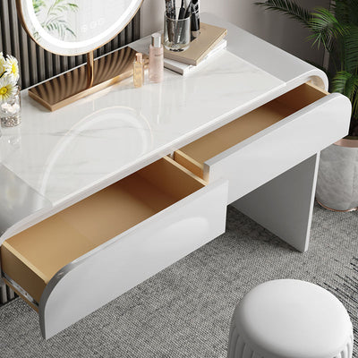 Imperia Beige Leather Makeup Vanities 39.37"D