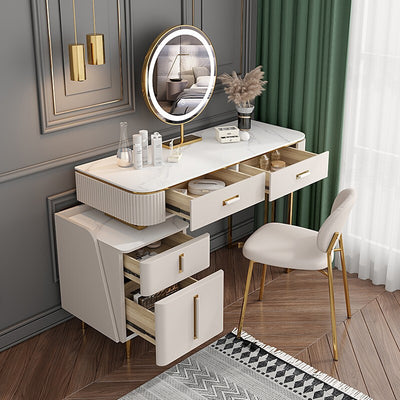 Noto Walnut Solid Wood Makeup Vanity 39.37"D+16.93"D 