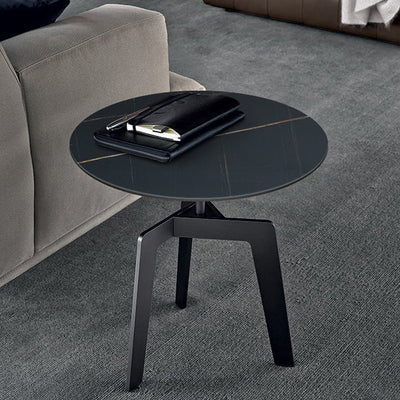 Bergamo Marble Side Table 19.68''D