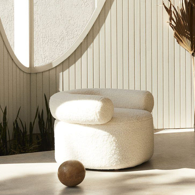 Palerm Berber Fleece Ottoman 33.46"D
