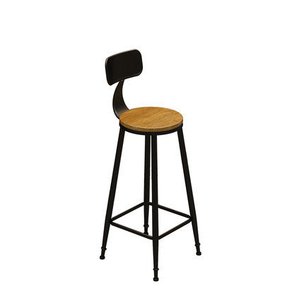 Abruzzo Black and Wood Bar Stools 37.80"H