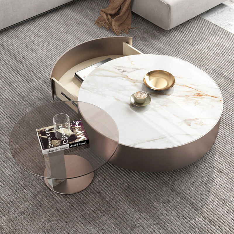 Segrate Slate Coffee Table 23.62"D+35.43"D