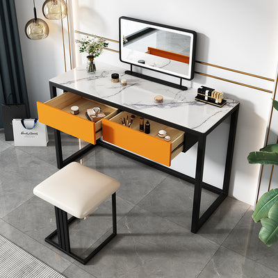 Anzio Roma Beige Slate Makeup Vanities 47.24"+12.59"D