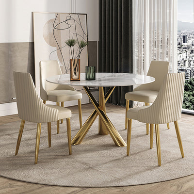 Oristano Leather Dining Chairs 17.71"D  (with 2 chairs)