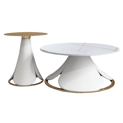 Brescia  Solid Wood Coffee Table 31.3''D+17.71''D