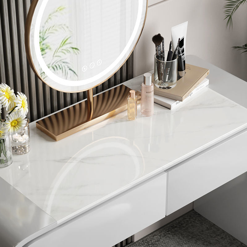 Imperia Beige Leather Makeup Vanities 39.37"D