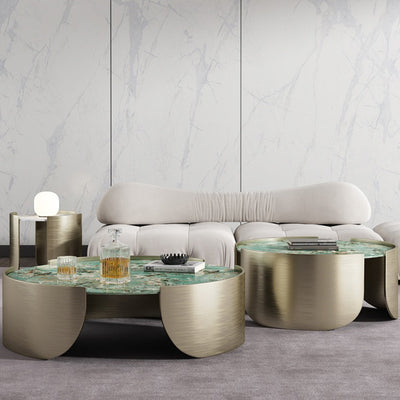 Bergamo Emerald Slate Tea Table 17.72"D