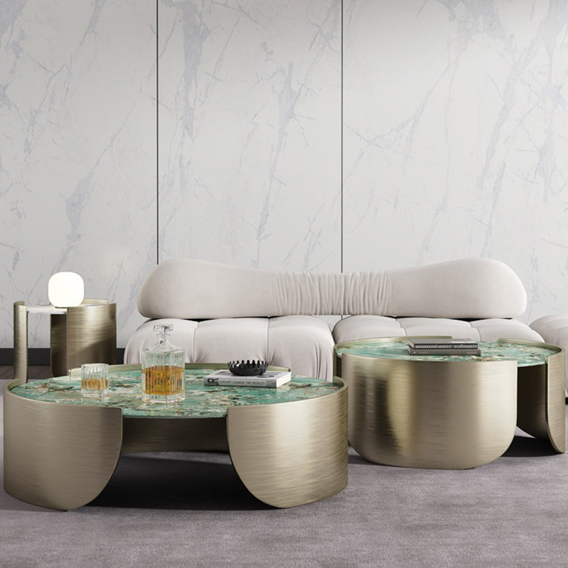 Bergamo Emerald Slate Tea Table 17.72"D