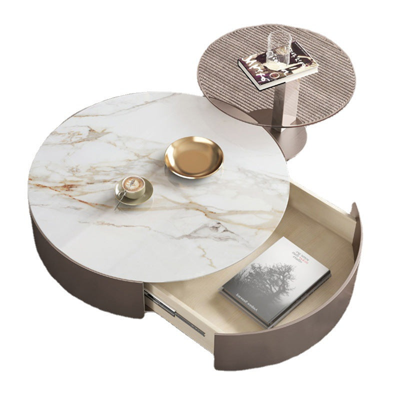 Segrate Slate Coffee Table 23.62"D+35.43"D