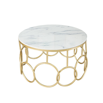 Bologna Black Marble Coffee Table 31.49"D