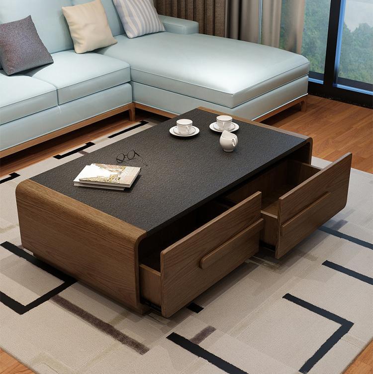 Imperia Walnut Burnt stone Coffee Table 51.18"D
