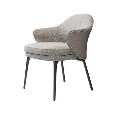 Pomezia Black  Linen Dining Chairs 25.19"D (with 2 chairs)