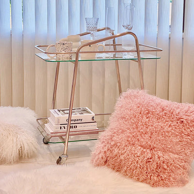 Bagnoli Tempered Glass Side Tables 25.59"D