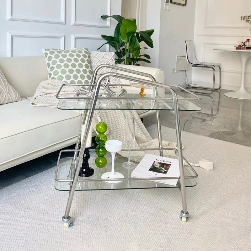 Bagnoli Tempered Glass Side Tables 25.59"D
