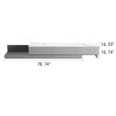 Battipaglia Slate TV Stand 78.74"D