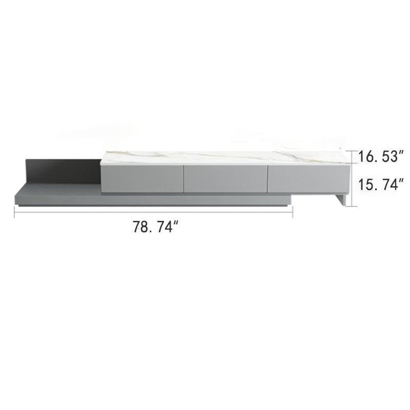 Battipaglia Slate TV Stand 78.74"D