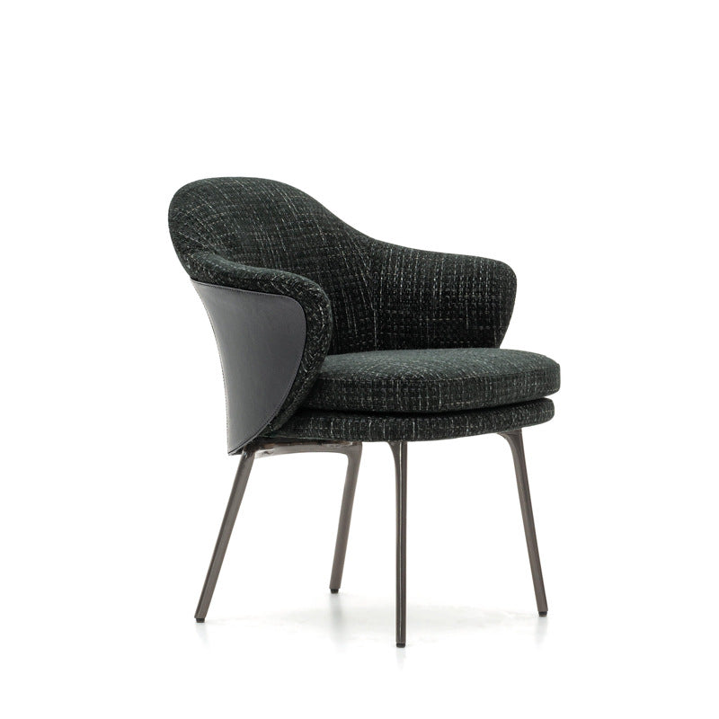 Pomezia Black  Linen Dining Chairs 25.19"D (with 2 chairs)