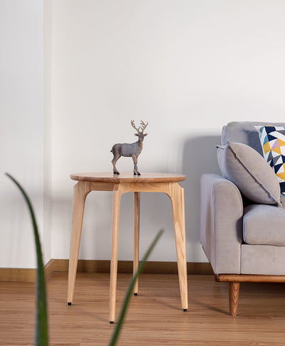 Altamura Wood  Side Table 19.69"D