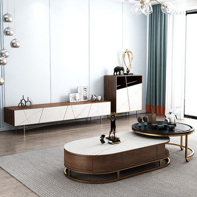Biella Black Slate TV Stand 70.86''D