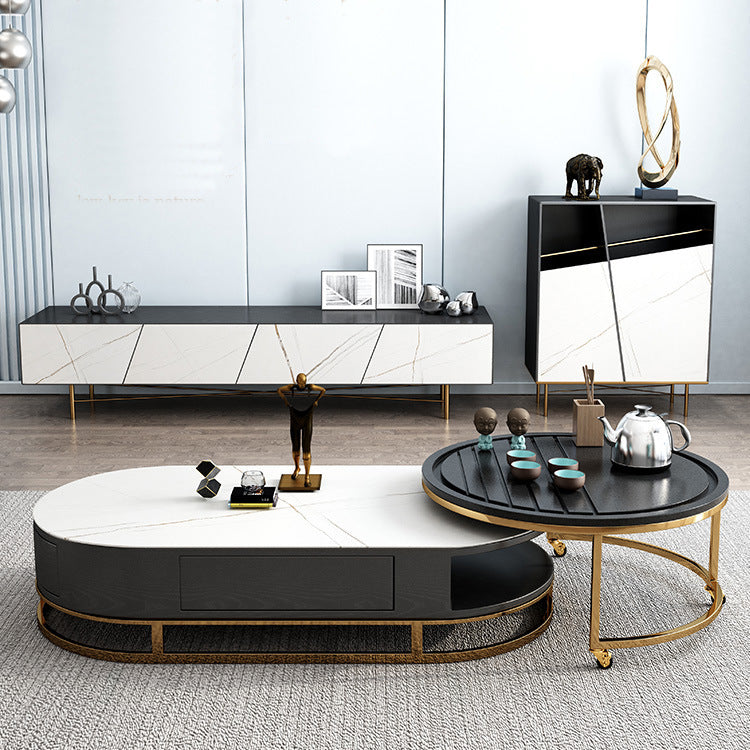 Biella Black Slate TV Stand 70.86&