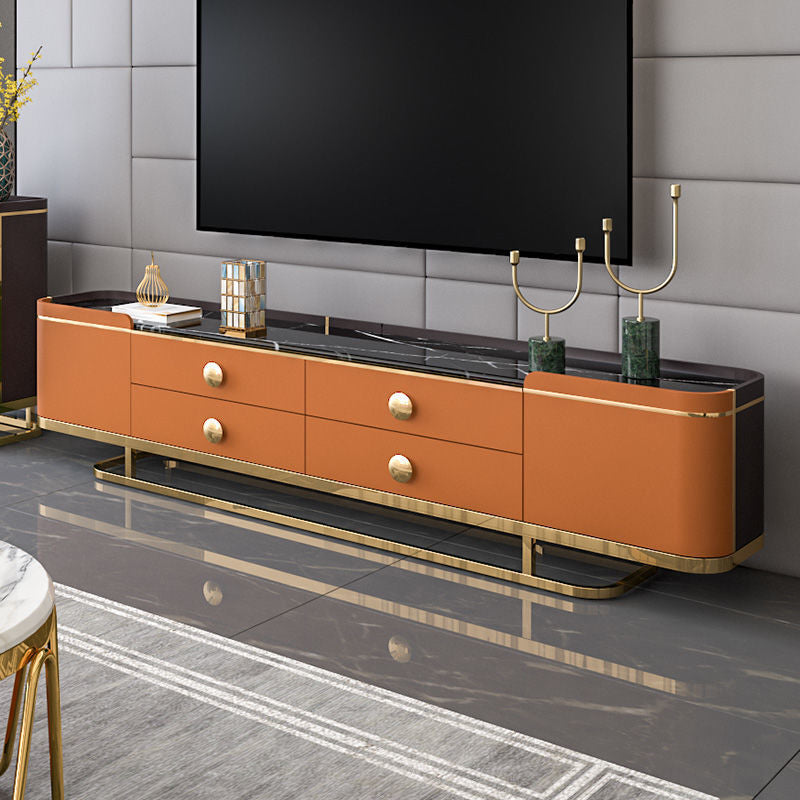 Arona Orange Marble TV Stand 86.61"D