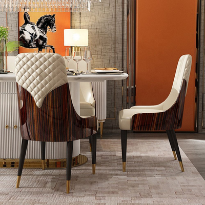 Pomezia Microfiber leather Dining Chairs 20.86"D (with 2 chairs)