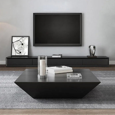 Bologna Black Wood TV Stand 70.86"D/94.48"D