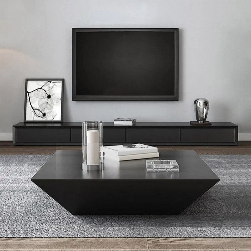 Bologna Black Wood TV Stand 70.86"D/94.48"D