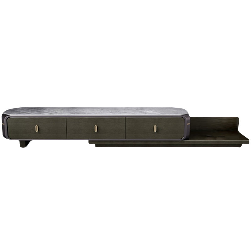 Battipaglia Slate TV Stand 70.86"D-133.85"D