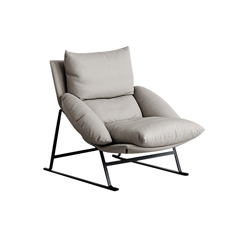 Olbia Green First Layer Leather Lounge Chairs 34.64"D