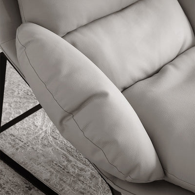 Olbia Green First Layer Leather Lounge Chairs 34.64"D