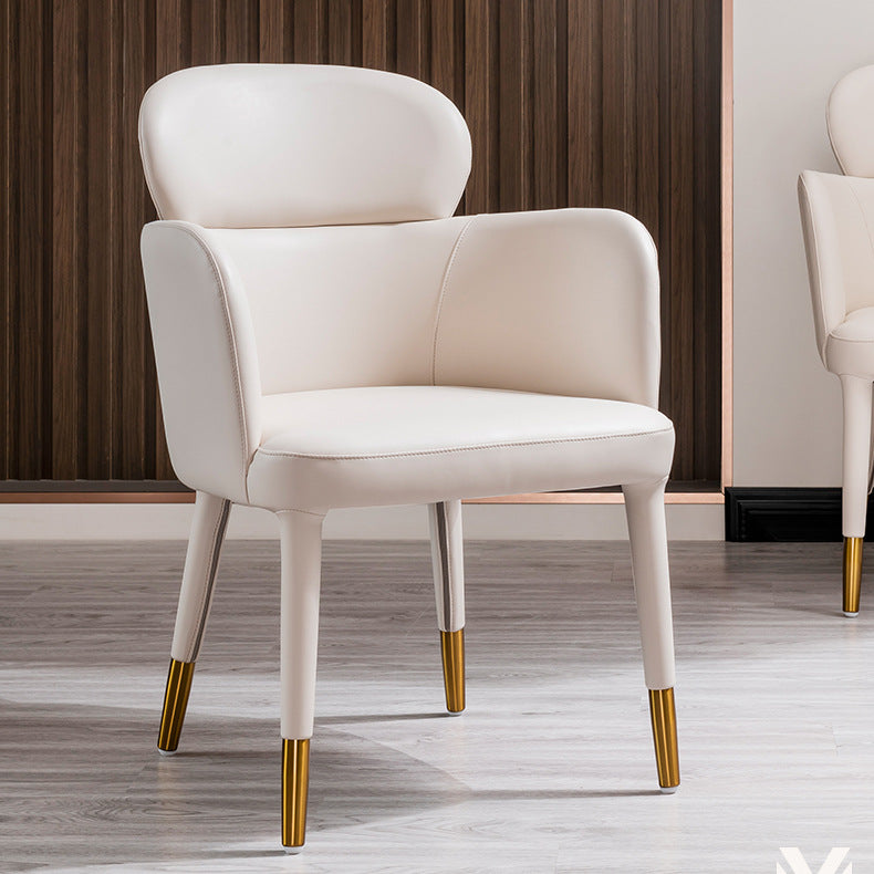 Portorosa Khaki PU Leather Dining Chairs 23.03"D