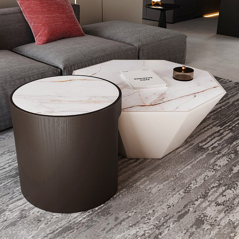 Dueville Slate Coffee Tables 33.07"D+19.68"D