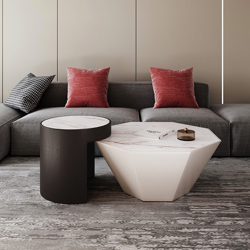 Dueville Slate Coffee Tables 33.07"D+19.68"D